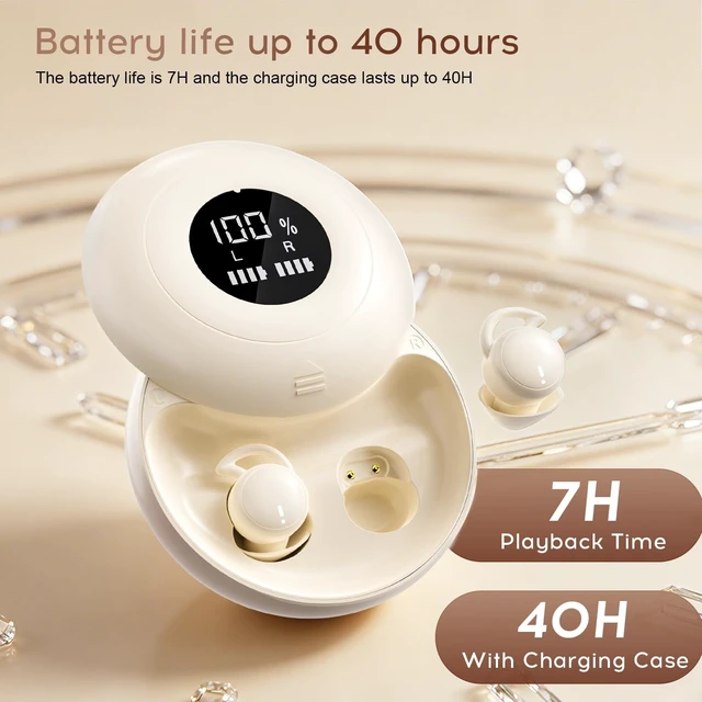 Alt view image 4 of 5 - Niecase Sleep Earbuds Bluetooth with Noise Blocking for Side Sleepers
