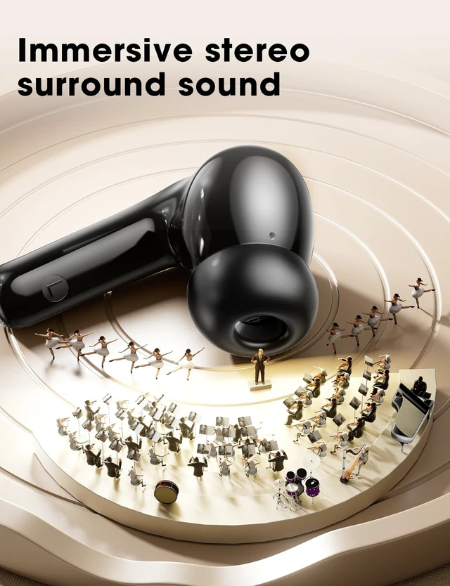 Alt view image 2 of 5 - jaddsa Lightweight Bluetooth Earbuds with 48 Hours