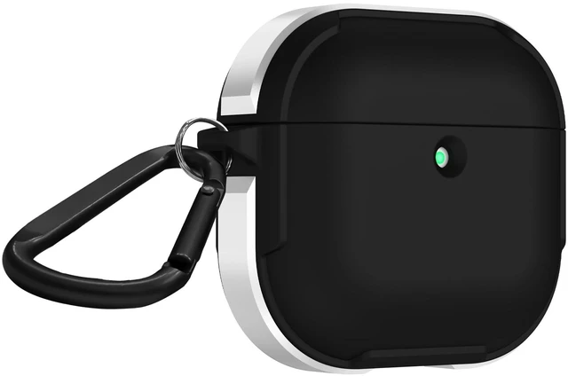 Main image of KZDOO Crashguard for AirPods 4 Case, Metal Protective Cover with Aluminum Alloy Frame Case, Carabiner Included, Shockproof, Scratch-Resistant, Wireless Charging Compatible (Silver)