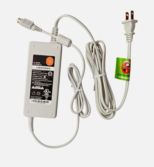Main image of OEM Compatible Replacement AC Adapter Compatible with DirecTV Compatible with AT&T Model EPS48R0-16 / EPS48R1-16, Compatible with AT&T Fiber Modem BGW-320, 12V 3.5A 48W Power Supply