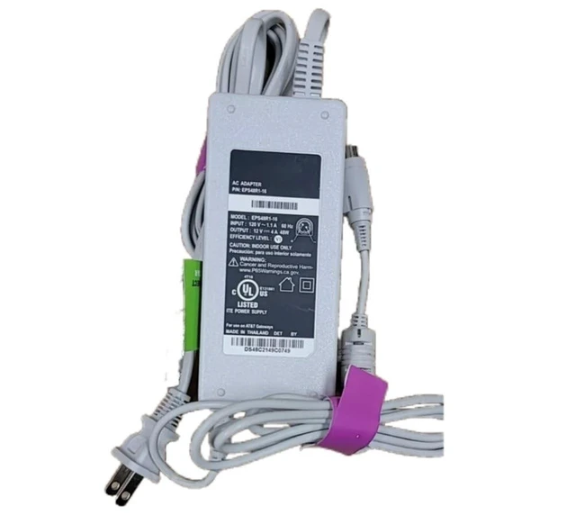 Alt view image 3 of 5 - OEM Compatible Replacement AC Adapter Compatible with DirecTV Compatible with AT&T Model EPS48R0-16 / EPS48R1-16, Compatible with AT&T Fiber Modem BGW-320, 12V 3.5A 48W Power Supply