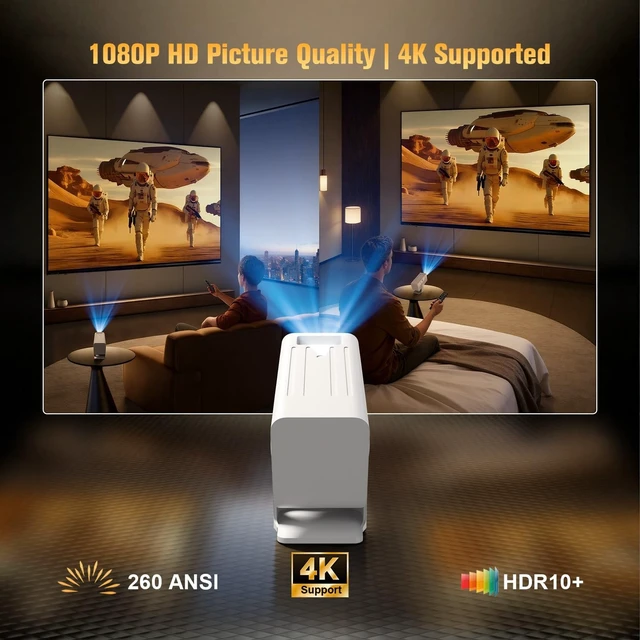 Alt view image 3 of 5 - XENPONAD Mini Projector with WiFi and Bluetooth, Overhead Projectors