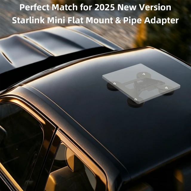 Alt view image 2 of 5 - Zensun Starlink Mini Magnetic Mount 300 LBS Pull for RV Truck Roof Black