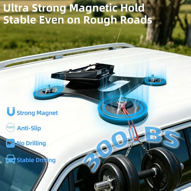 Alt view image 4 of 5 - Zensun Starlink Mini Magnetic Mount 300 LBS Pull for RV Truck Roof Black