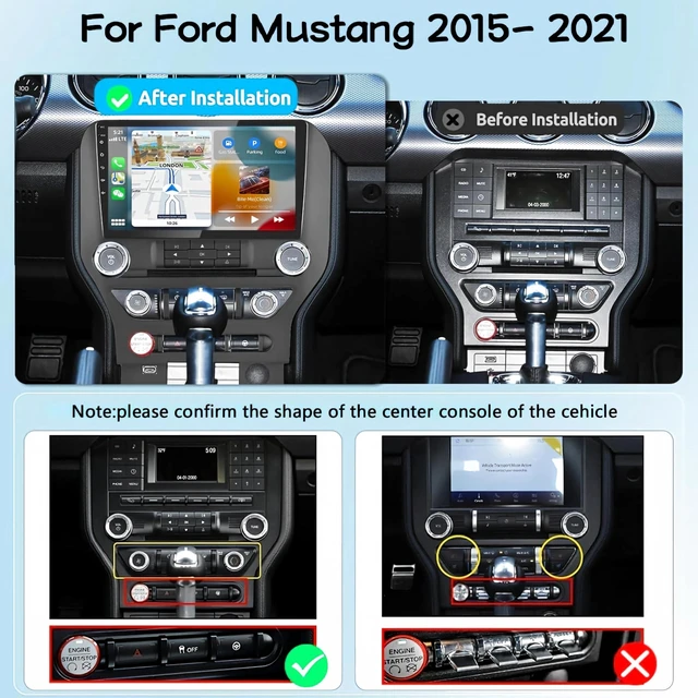 Alt view image 2 of 5 - 9-inch Touch Screen Car Stereo for Ford Mustang 2015-2021