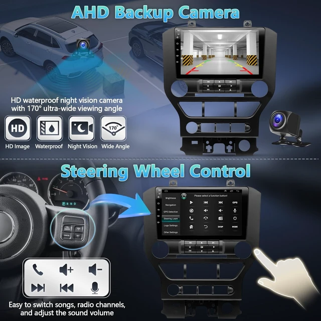 Alt view image 4 of 5 - 9-inch Touch Screen Car Stereo for Ford Mustang 2015-2021