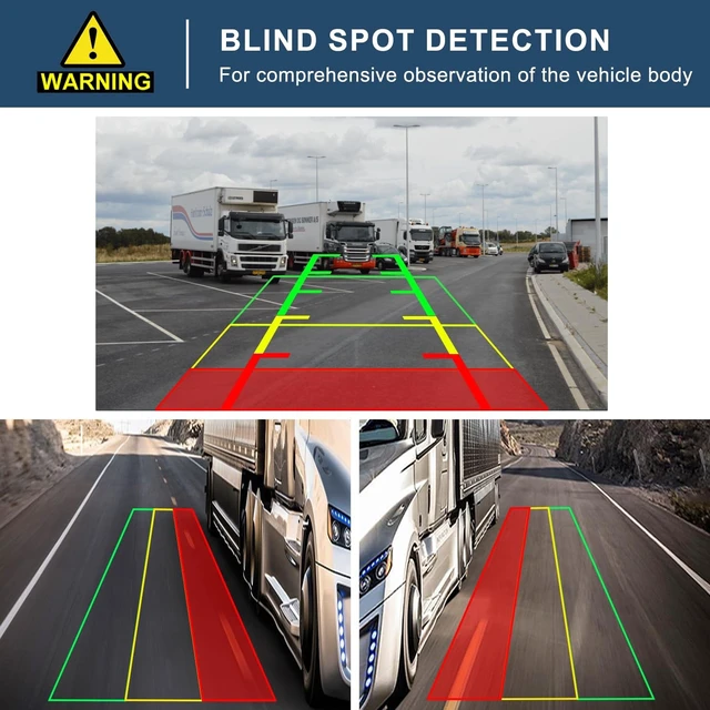Alt view image 5 of 5 - 5-Channel Wired Cameras Backup Camera 10.36" HD Monitor Touch Screen with 128GB DVR Recording, IP69 Waterproof Truck Trailer Tractor Rear Side Front