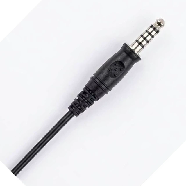 Main image of Professional 7.1mm Military-Grade Audio Cable, 5-Pole (TP-120/U-174) Coiled Spring Cord, Tactical Headset Repair Cable for Noise Cancelling Communication