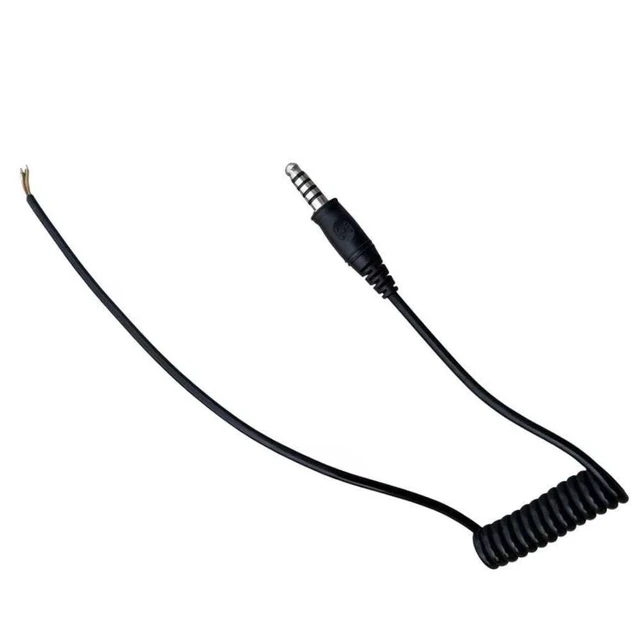 Alt view image 3 of 5 - Professional 7.1mm Military-Grade Audio Cable, 5-Pole (TP-120/U-174) Coiled Spring Cord, Tactical Headset Repair Cable for Noise Cancelling Communication