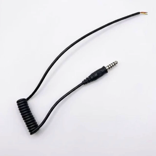 Alt view image 5 of 5 - Professional 7.1mm Military-Grade Audio Cable, 5-Pole (TP-120/U-174) Coiled Spring Cord, Tactical Headset Repair Cable for Noise Cancelling Communication