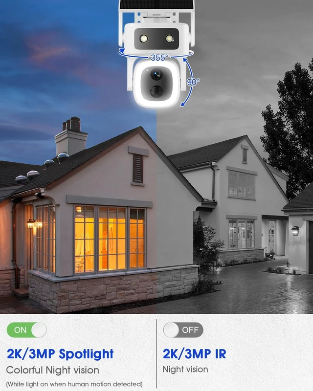 Alt view image 5 of 5 - KAMVUE 360 Days Free 4G Data, 4G LTE Cellular Solar Security Camera