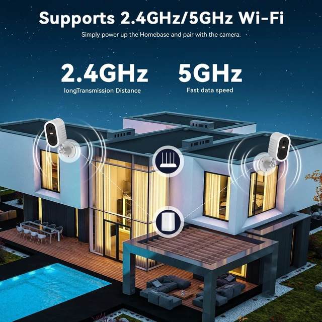 Alt view image 4 of 5 - Noahlink Security Cameras Wireless Outdoor, 2-Cam Kit, 2K Home Security Camera System, No Subscription Required, Local Storage, 4-View Live, PIR & AI Detection, Color Night Vision, 2-Way Audio