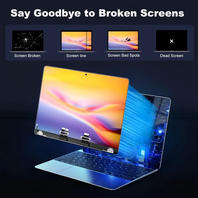 Alt view image 2 of 5 - JYYSCRN A2338 Screen Replacement for 13.3 inches MacBook Pro M1 2020 2022 Year 2560x1600 Replacement LCD Full Assembly for EMC 3578 Silver