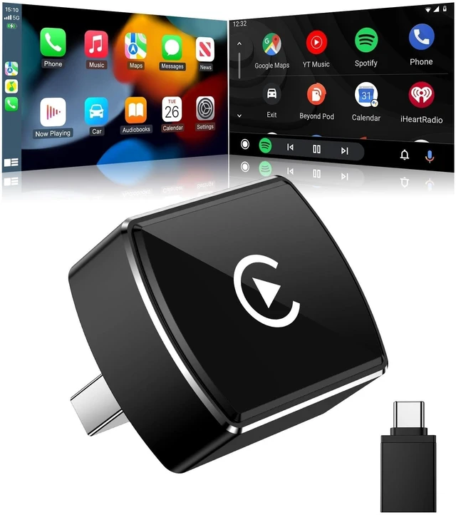 Main image of Wireless CarPlay Adapter, USB/USB-C Plug Supports iPhone & Android Phones
