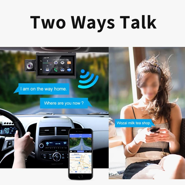 Alt view image 4 of 5 - 3 inch Touch Screen 4G LTE Dash Cam Dual Cameras for Front and Rear Full HD Car Camera with ADAS Remote Live-View Two-Way Talk GPS Navigator for Car DVR Android 10.0 OS 24/7 Parking Mode