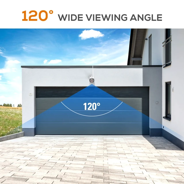 Alt view image 4 of 5 - SMARTG Outdoor Bullet Camera,1080P HD, 100ft Night Vision, 2-Way Talk,2.4G Wi-Fi, 120 Viewing Angle, Micro SD Card, Cloud Storage, Siren Alarm, Compatible with Alexa, Works with Google Assistant