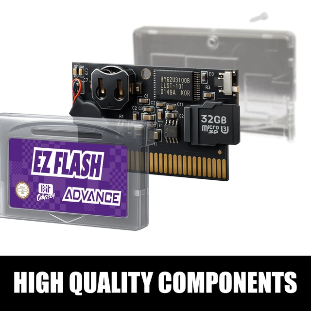 Alt view image 3 of 5 - EZ Flash AIR Advance. Retro-Themed Flash Cart for GBA + 32 GB SD Card Pre-Loaded with Games ^^ Collectors Packaging