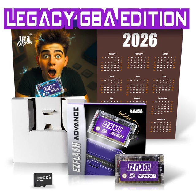 Alt view image 5 of 5 - EZ Flash AIR Advance. Retro-Themed Flash Cart for GBA + 32 GB SD Card Pre-Loaded with Games ^^ Collectors Packaging