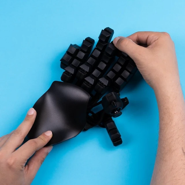 Alt view image 4 of 5 - AZERON Keyzen Keypad with 32 Fully Mappable Keys, 360 Hall-Effect Elite Joystick, Macros, Adjustable Ergonomic Design, Cherry MX Switches, N-Key Rollover. (Black Elite, Cherry MX Red)