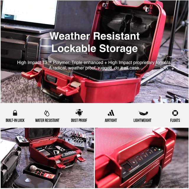 Alt view image 3 of 5 - VAULTEK LifePod XR Series Biometric Weatherproof Locking Case Modular Interior Secure Rugged Portable Electronic LockBox with Backlit Keypad (Special Edition Covert Black)