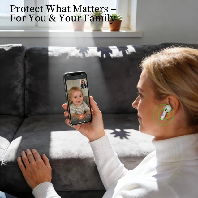 Alt view image 5 of 5 - EMF Blocker for Headphones Lab Tested EMF Shield Sticker for AirPods, Wireless Earbuds (5mm-8mm Size Fit) Reduce Electromagnetic Wave from Cell Phone & Devices, Made in USA (White, 1 Pair)