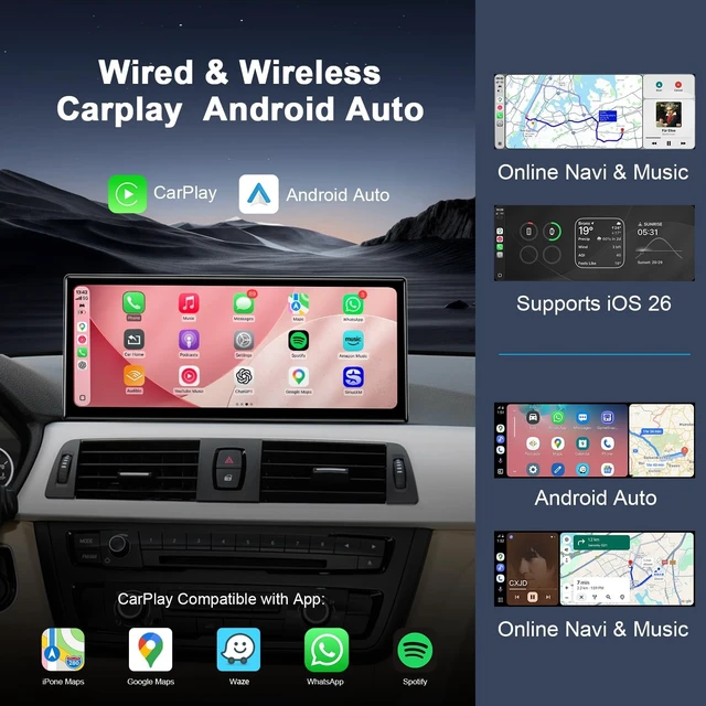 Alt view image 2 of 5 - NITEFLARE 12.3" Ultra-Thin Linux CarPlay Screen for BMW F30-F35 2012-2017