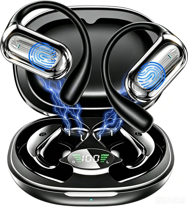 Main image of Open Ear Earbuds HiFi OWS NoiseCancelling Earphones, AI Optimized Audio