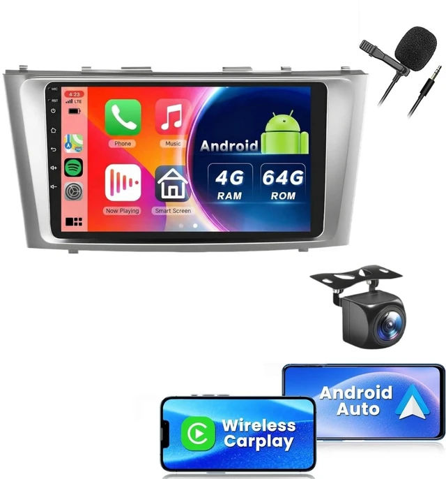 Main image of (8 Core+64 GB) 9 inch Car Radio Stereo for Toyota Camry 2006 2007 2008 2009 2010 2011 Touch Screen with Carplay Android Car Auto Support Bluetooth WiFi GPS FM