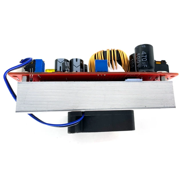 Alt view image 3 of 5 - 1800W 40A DC-DC 10-60V to 12-90V Step Up Boost Converter Current Power Supply Module +Fan