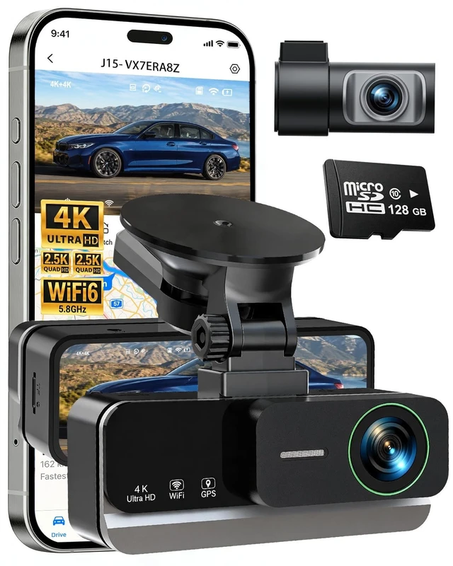 Main image of JOCRELA 4K+4K Dash Cam Front and Rear, Free 128GB Card, Dash Cam for Car