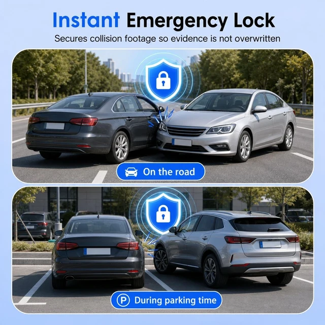 Alt view image 5 of 5 - JOCRELA 4K+4K Dash Cam Front and Rear, Free 128GB Card, Dash Cam for Car