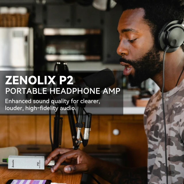 Alt view image 5 of 5 - Zenolix P2 Portable in Ear Monitor Amplifier, Headphone Amp with XLR/TRS Inputs 3.5mm Output, Headphone Amplifier with Durable Belt Clip, Stereo/Mono Switch for Drummers, Guitar, Keyboardists