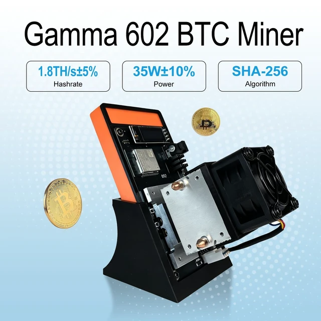 Alt view image 2 of 5 - Bitaxe Gamma 602 Bitcoin Miner, Open Source Solo BTC Mining Machine, 1.8TH/s SHA-256, BM1370 ASIC Chip, 2.4G WiFi, Home Crypto Miner, 35W Low Noice Bitcoin Miner
