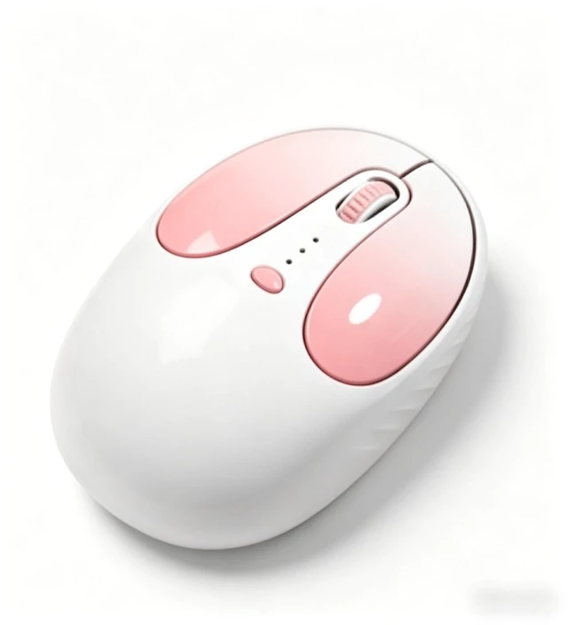 Main image of 2.4G Bluetooth Dual Mode Mouse, Cute Rabbit Silent Ergonomic Mouse, Rechargeable Type C,Slim, Portable and Lightweight Office Mouse for Women, Compatible with Laptops, PC, Tablet, Phones, Windows