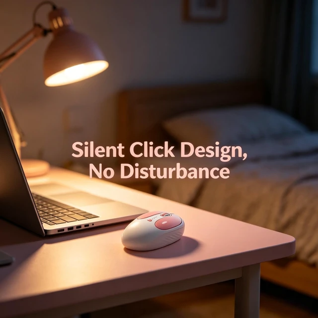 Alt view image 4 of 5 - 2.4G Bluetooth Dual Mode Mouse, Cute Rabbit Silent Ergonomic Mouse, Rechargeable Type C,Slim, Portable and Lightweight Office Mouse for Women, Compatible with Laptops, PC, Tablet, Phones, Windows