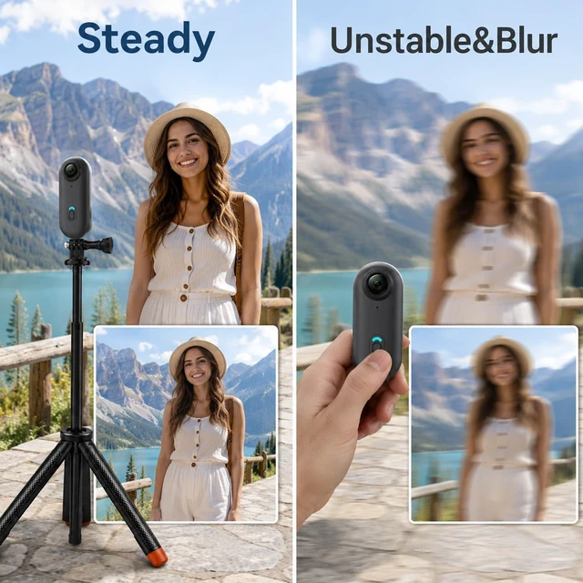 Alt view image 4 of 5 - 4-in-1 Selfie Stick Tripod Compatible with GoPro Hero 13-9