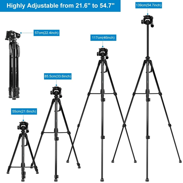 Alt view image 2 of 5 - 54 Lightweight Aluminum Tripod Stand for Cell Phone & Camera