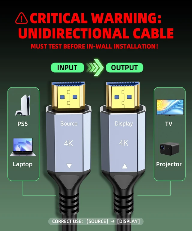Alt view image 2 of 5 - BOPLYBAY Fiber Optic HDMI Cable, Active Optical Cable (AOC) High Speed HDMI Cord for in-Wall Installation, Home Theater, Projector, TV and Gaming (4K@60Hz, 100, feet)