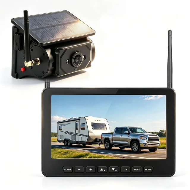 Main image of Wireless Backup Camera for RV Solar Charging 7" Night Vision