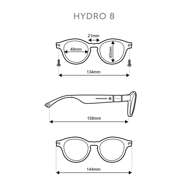 Alt view image 5 of 5 - SOLOS AI Smart Glasses ^^ AirGo A5 5th Gen ^^ Hydro 8 Shiny Havana ^^ Integrated ChatGPT for Travel and Real Time Translation ^^ Stereo Speakers ^^ Blue Light Blocker ^^ Compatible with iOS and Androi