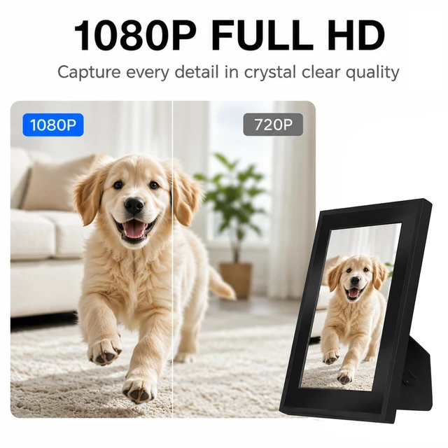 Alt view image 3 of 5 - HSKAH Photo Frame Hidden Camera Mini Spy Video Recorder, Nanny Cam No WiFi