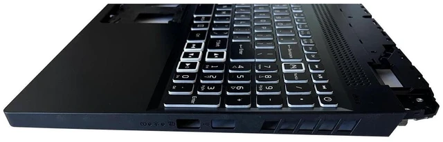 Alt view image 3 of 5 - Wuntenphy New Replacement for Acer Nitro 5 AN515-58 AN515-46 N22C1 Laptop Palmrest Upper Case RGB Backlit Keyboard Assembly Part 6B.QFMN2.001 6B.QFJN2.001 AP3SY000710 AM3SY000500