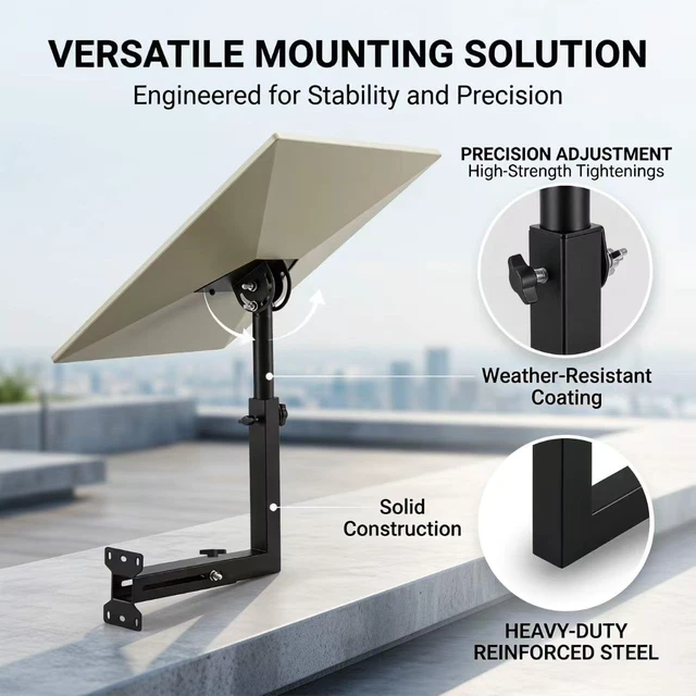 Alt view image 4 of 5 - Starlink Mount for Gen 3/V3, Standard Dish 4/4X Wall Mount for Starlink