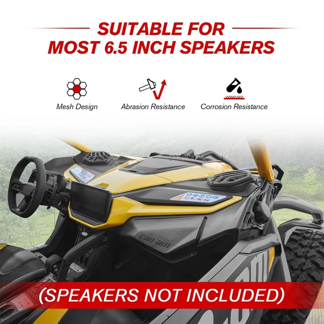 Alt view image 2 of 5 - XUTVOTOR Front Dash Speaker Pods for 2024-2026 Can-Am Maverick R MAX X RS