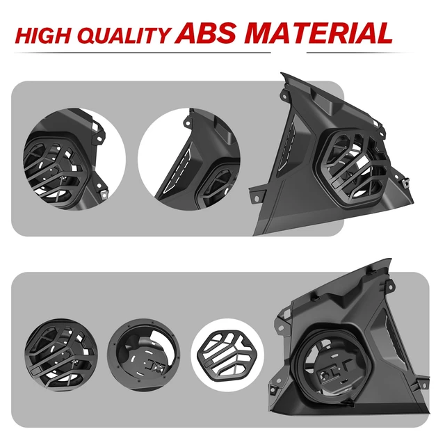 Alt view image 3 of 5 - XUTVOTOR Front Dash Speaker Pods for 2024-2026 Can-Am Maverick R MAX X RS