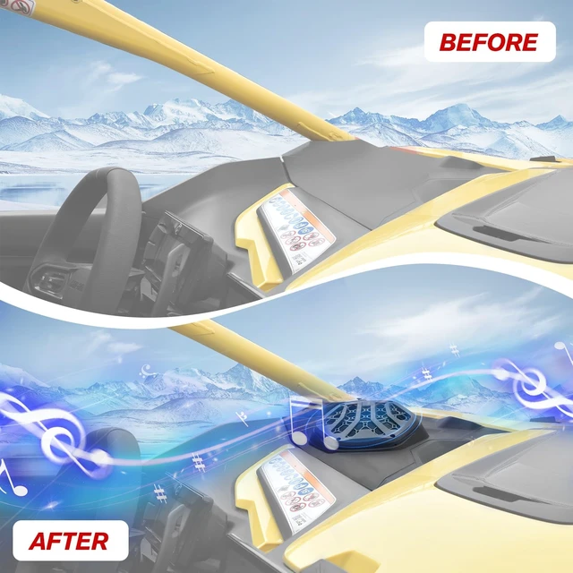 Alt view image 4 of 5 - XUTVOTOR Front Dash Speaker Pods for 2024-2026 Can-Am Maverick R MAX X RS