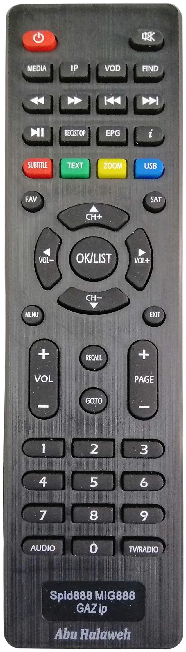 Main image of Replacement Remote Control for Spider HD Satellite Receiver Only for T Series