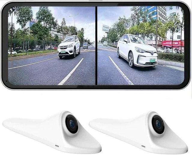 Main image of AI Blind Spot Camera Equipped with car Blind spot Display System, Blind spot Driving Recorder, Blind Spot Detection Warning Assistance, Blind Spot Monitoring BSM, Camera Monitoring System CMS (White)