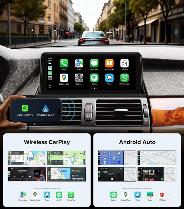 Alt view image 5 of 5 - AINAVITO 10.25" Linux CarPlay Radio for BMW X5 E70/ X6 E71 (2011-2013)