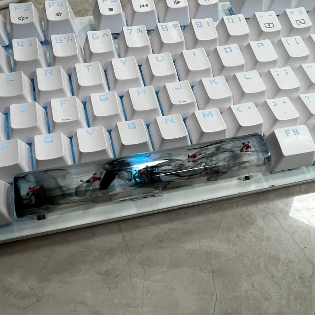 Alt view image 3 of 4 - Fish Ink Painting Style Keycap Space Bar Keycap for MX Mechanical Keyboard Unique Gifts for Friend